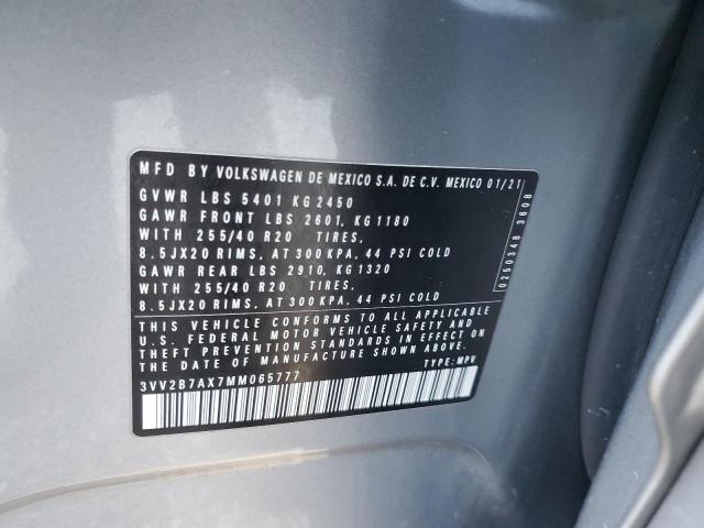 2021 VOLKSWAGEN TIGUAN SE - 3VV2B7AX7MM065777