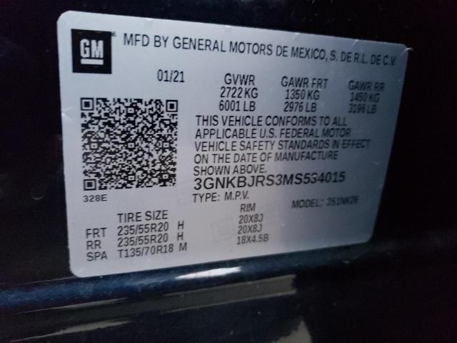 2021 CHEVROLET BLAZER 3LT - 3GNKBJRS3MS534015