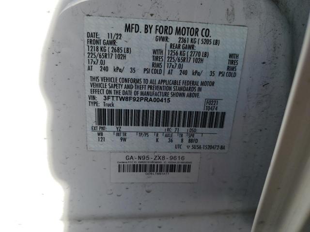 2023 FORD MAVERICK X - 3FTTW8F92PRA00415