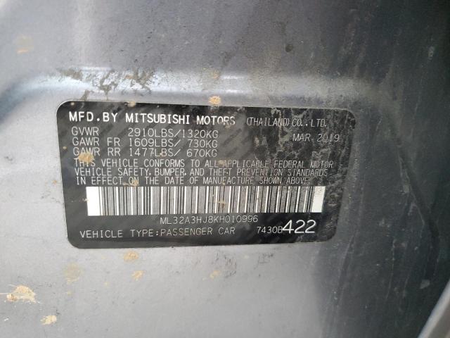 2019 MITSUBISHI MIRAGE ES - ML32A3HJ8KH010996
