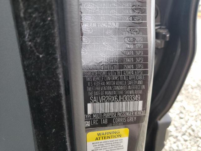2018 LAND ROVER RANGE ROVE - SALVR2RX6JH303349