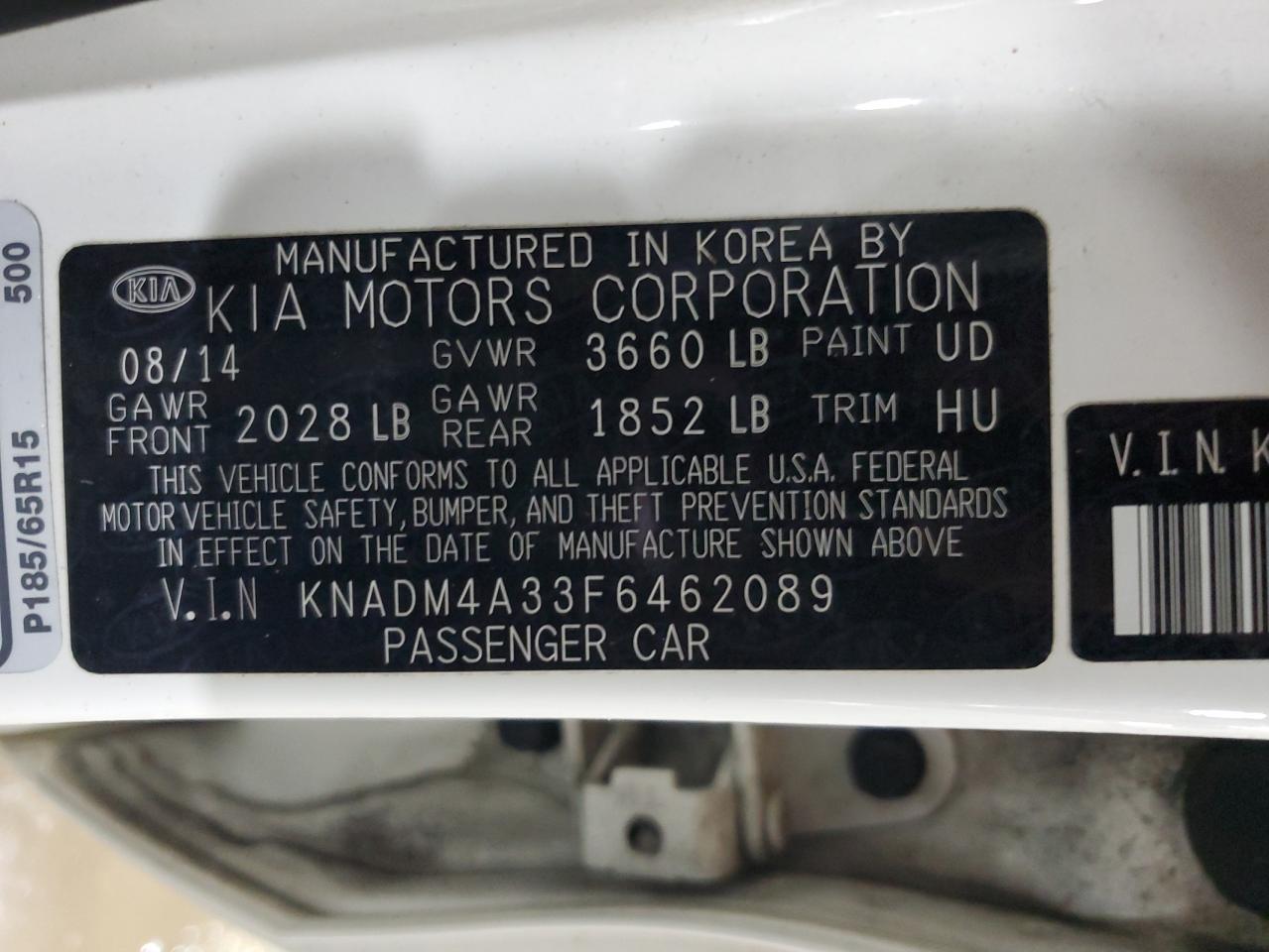 Lot #3037884294 2015 KIA RIO LX