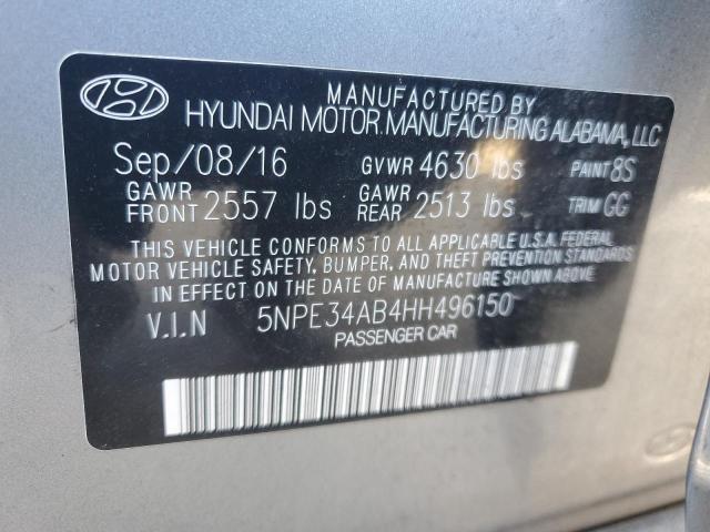 VIN 5NPE34AB4HH496150 2017 HYUNDAI SONATA no.12