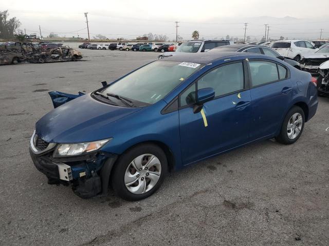 HONDA CIVIC LX 2014 blue  gas 19XFB2F5XEE015414 photo #1