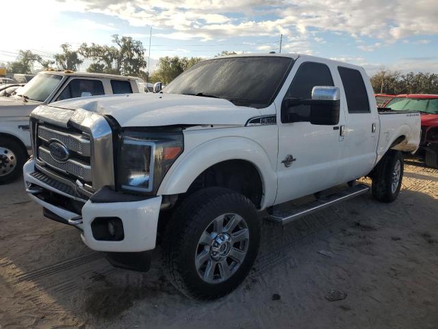 FORD F350 SUPER 2013 white crew pic diesel 1FT8W3BTXDEB43606 photo #1