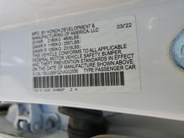 2022 ACURA TLX TECH A - 19UUB5F52NA002556