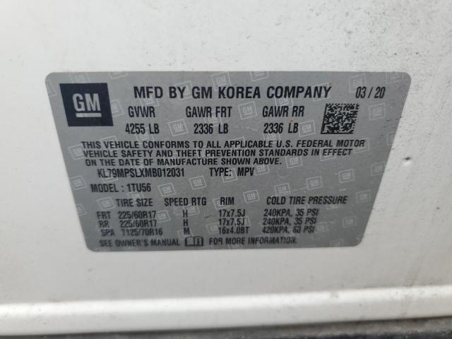 2021 CHEVROLET TRAILBLAZE - KL79MPSLXMB012031