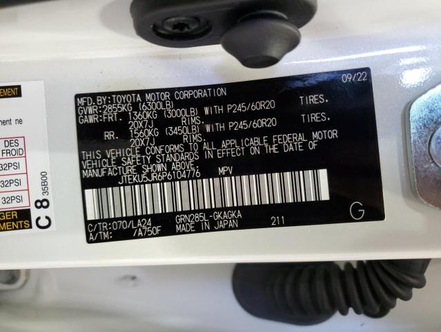 2023 TOYOTA 4RUNNER LI JTEKU5JR6P6104776