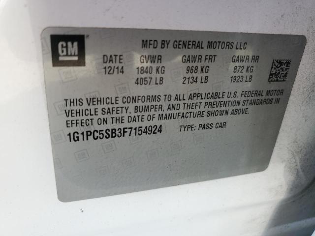 2015 CHEVROLET CRUZE LT - 1G1PC5SB3F7154924