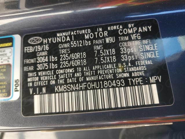 2017 HYUNDAI SANTA FE S - KM8SN4HF0HU180493