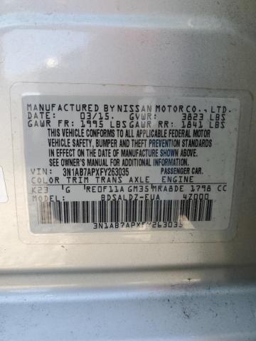 2015 NISSAN SENTRA S - 3N1AB7APXFY263035