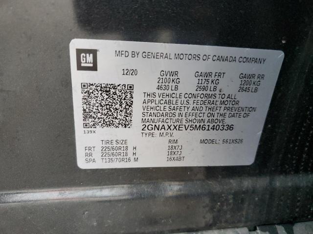 2021 CHEVROLET EQUINOX PR - 2GNAXXEV5M6140336