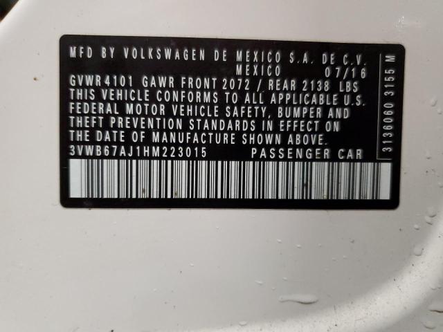 2017 VOLKSWAGEN JETTA SE - 3VWB67AJ1HM223015