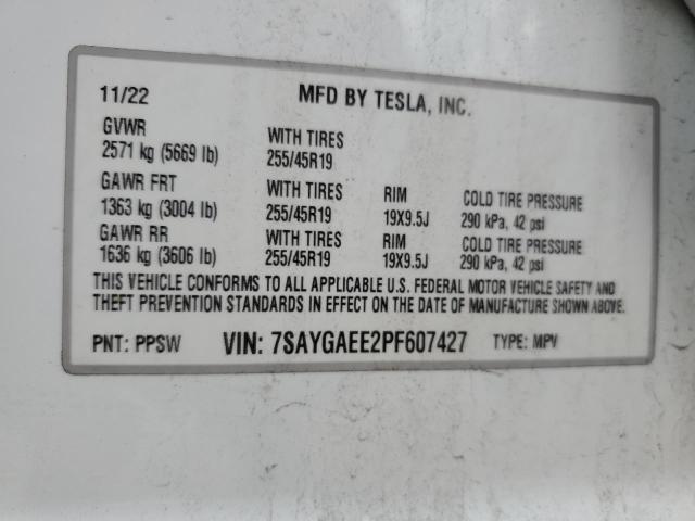 2023 TESLA MODEL Y - 7SAYGAEE2PF607427