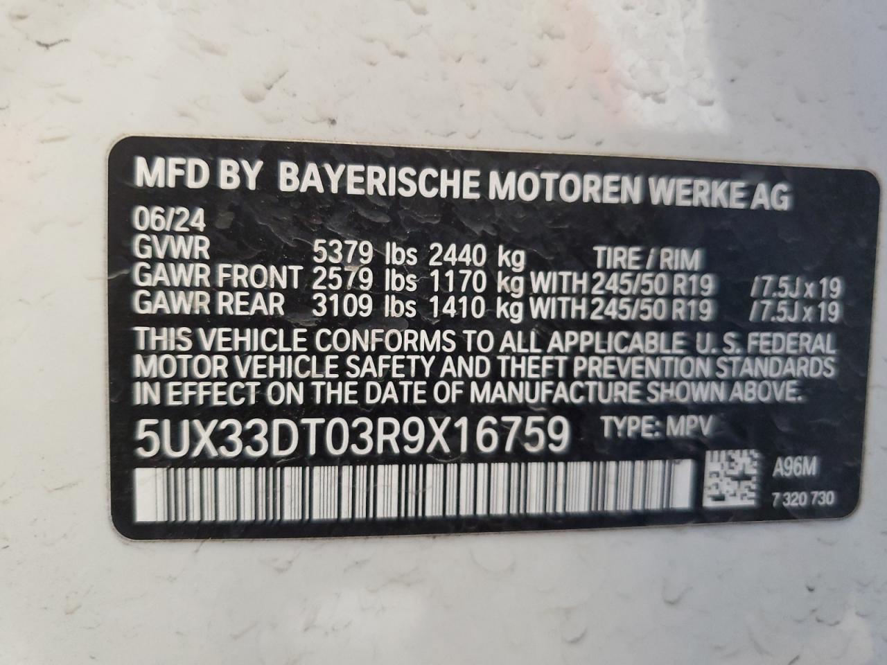 Lot #3046873654 2024 BMW X4 XDRIVE3