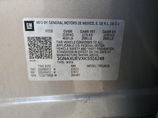 2019 CHEVROLET EQUINOX LT - 3GNAXUEVXKS516249