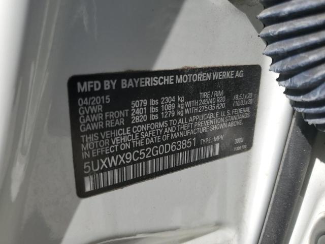 VIN 5UXWX9C52G0D63851 2016 BMW X3 no.14