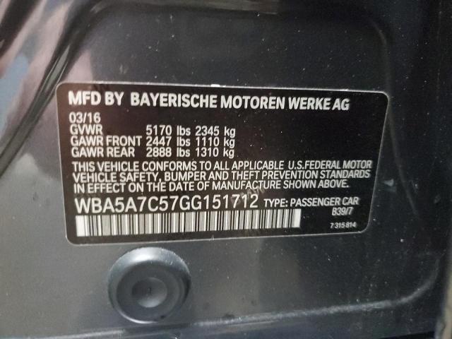 VIN WBA5A7C57GG151712 2016 BMW 5 SERIES no.12