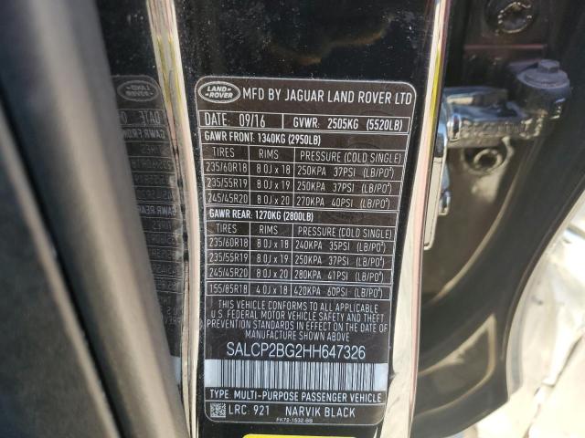 2017 LAND ROVER DISCOVERY - SALCP2BG2HH647326