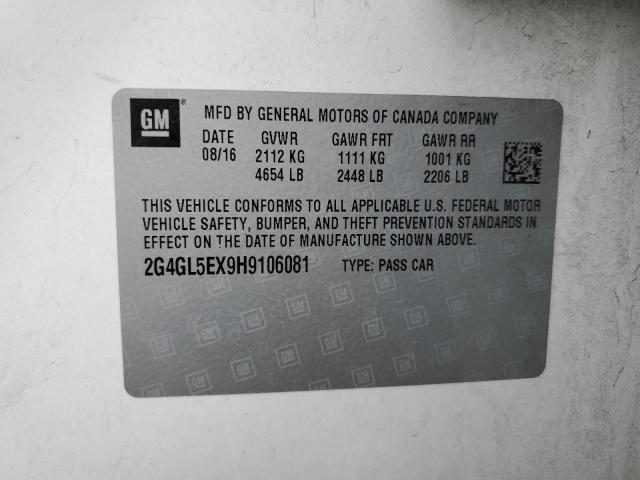 2017 BUICK REGAL SPOR - 2G4GL5EX9H9106081