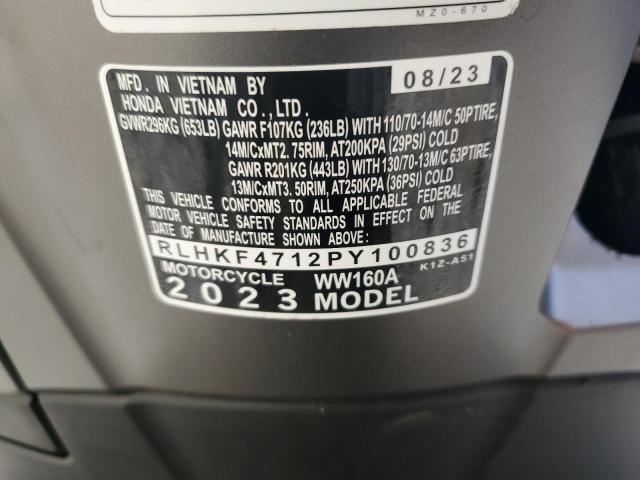 2023 HONDA WW150 A RLHKF4712PY100836