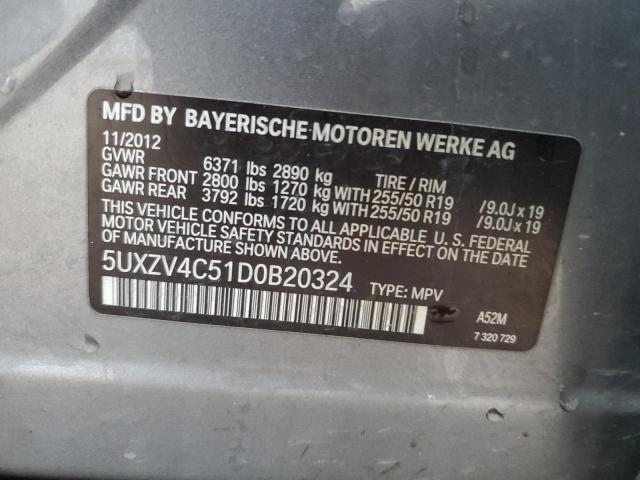 VIN 5UXZV4C51D0B20324 2013 BMW X5 no.13