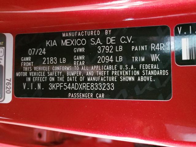 2024 KIA FORTE GT L - 3KPF54ADXRE833233