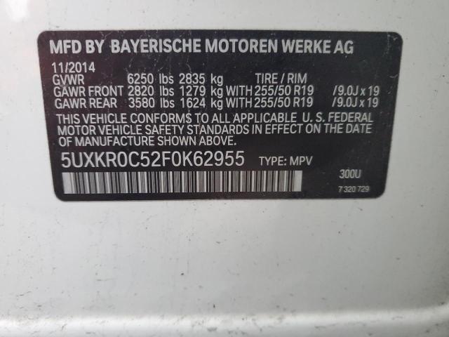 VIN 5UXKR0C52F0K62955 2015 BMW X5 no.13