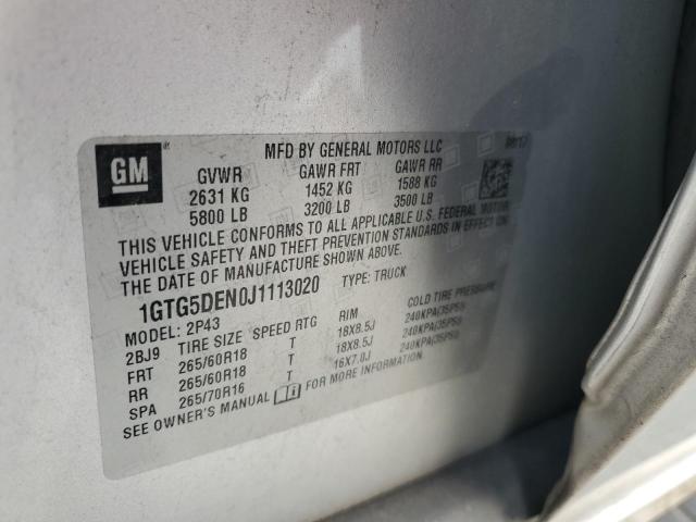 2018 GMC CANYON SLT 1GTG5DEN0J1113020