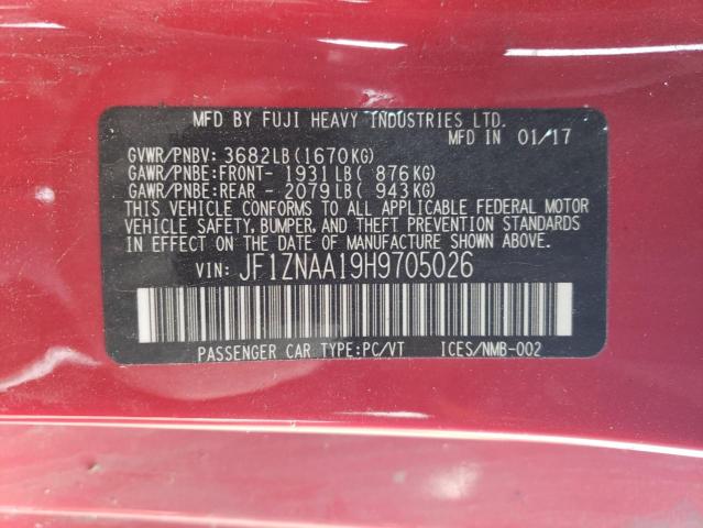 2017 TOYOTA 86 JF1ZNAA19H9705026