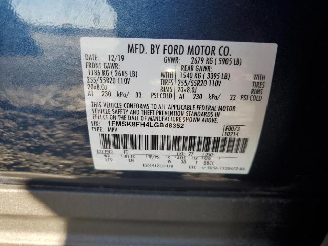 2020 FORD EXPLORER L - 1FMSK8FH4LGB48352