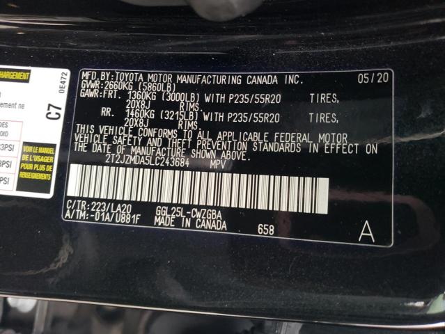 2020 LEXUS RX 350 - 2T2JZMDA5LC243684
