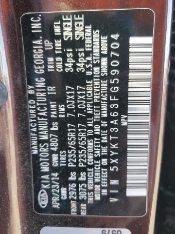 2015 KIA SORENTO LX - 5XYKT3A63FG590704