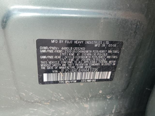 2017 SUBARU FORESTER 2 - JF2SJABC4HH443706