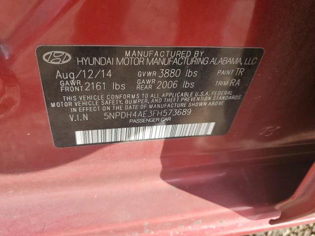 VIN 5NPDH4AE3FH573689 2015 HYUNDAI ELANTRA no.12