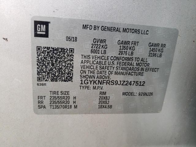 2018 CADILLAC XT5 PREMIU - 1GYKNFRS9JZ247512
