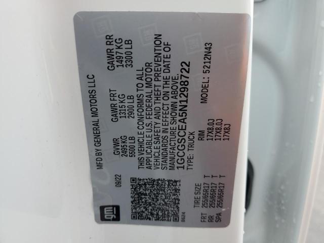 2022 CHEVROLET COLORADO L - 1GCGSCEA5N1298722