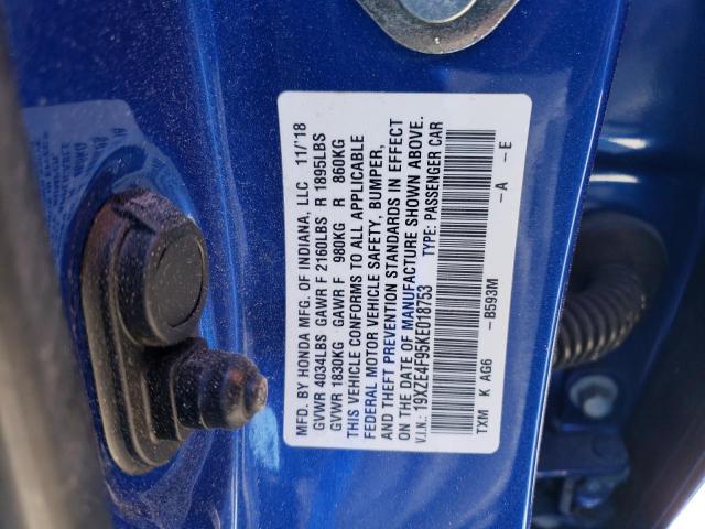 2019 HONDA INSIGHT TO 19XZE4F95KE018753