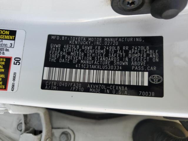 VIN 4T1C31AKXLU530334 2020 TOYOTA CAMRY no.13