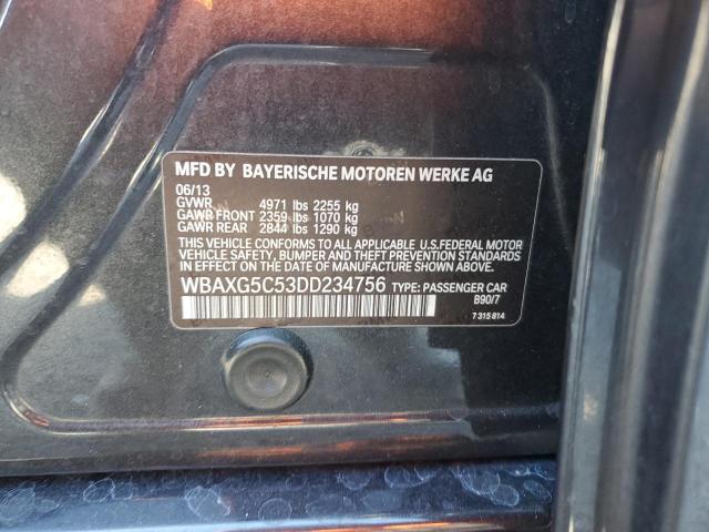 VIN WBAXG5C53DD234756 2013 BMW 5 SERIES no.12