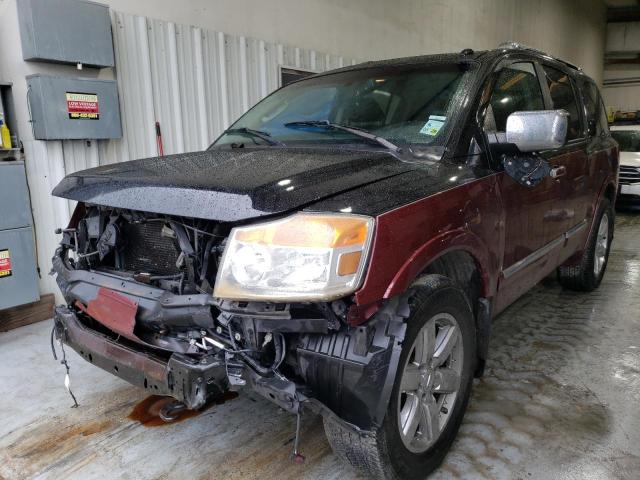 NISSAN ARMADA SV 2011 burgundy  flexible fuel 5N1BA0ND4BN616982 photo #1