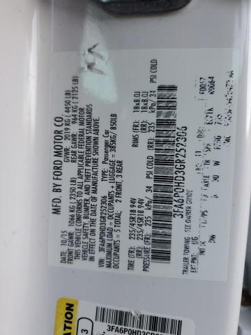 2016 FORD FUSION SE - 3FA6P0HD3GR252306
