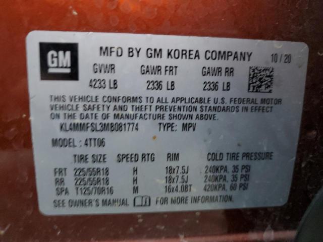 VIN KL4MMFSL3MB081774 2021 BUICK ENCORE no.13