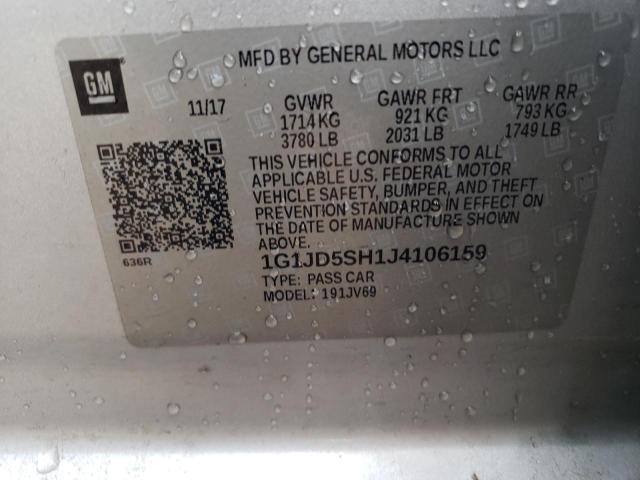2018 CHEVROLET SONIC LT - 1G1JD5SH1J4106159
