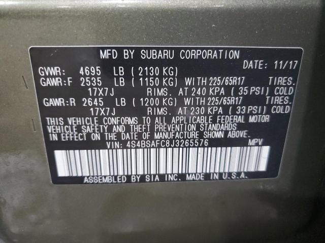 2018 SUBARU OUTBACK 2. - 4S4BSAFC8J3265576