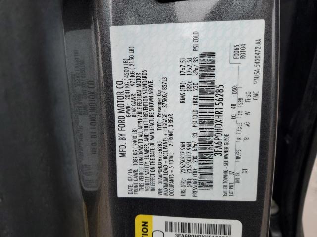 2017 FORD FUSION SE - 3FA6P0HDXHR156285