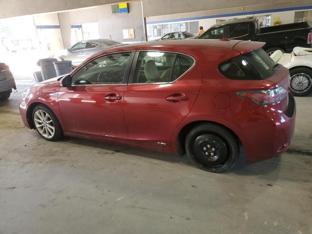 LEXUS CT 200 2012 red hatchbac hybrid engine JTHKD5BH7C2113593 photo #3