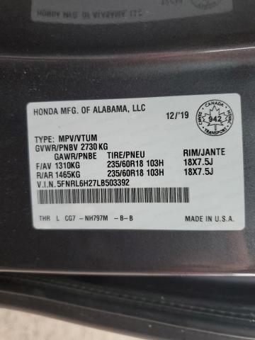 2020 HONDA ODYSSEY LX 5FNRL6H27LB503392