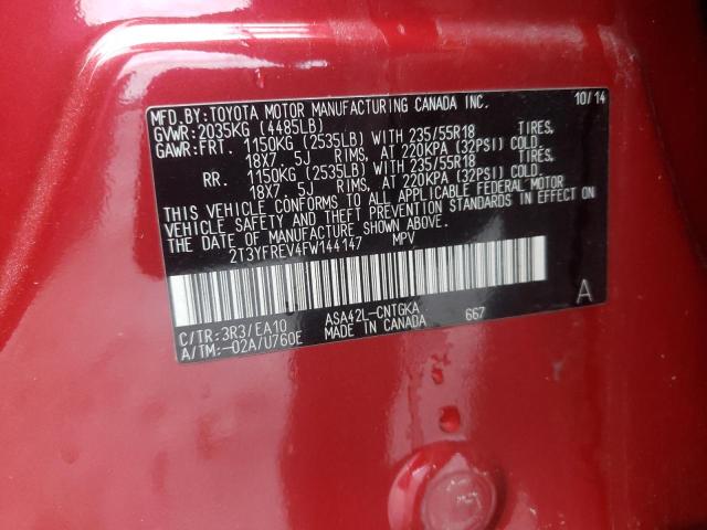 2015 TOYOTA RAV4 LIMIT - 2T3YFREV4FW144147