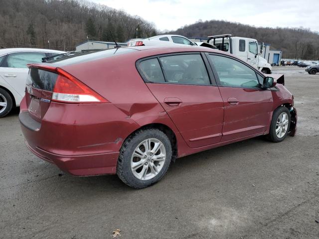 HONDA INSIGHT EX 2010 maroon  hybrid engine JHMZE2H7XAS040449 photo #4